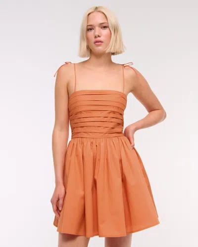 Abercrombie & Fitch The A&f Emerson Tie-strap Mini Dress In Orange