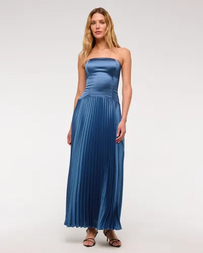 Abercrombie & Fitch The A&f Giselle Drop-waist Maxi Dress In Blue