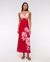 Abercrombie & Fitch The A&f Julia Slip Cutout Maxi Dress In Red