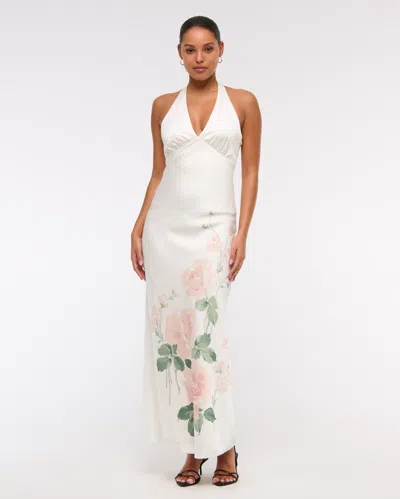 Abercrombie & Fitch The A&f Julia Slip Halter Maxi Dress In White