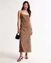Abercrombie & Fitch The A&f Julia Slip Maxi Dress In Brown