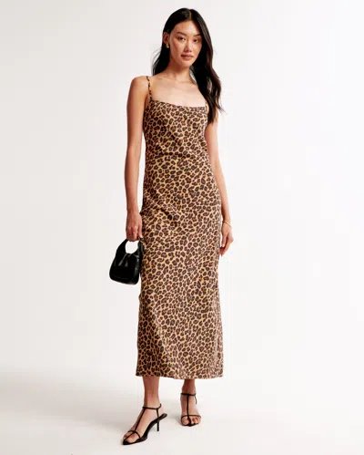 Abercrombie & Fitch The A&f Julia Slip Maxi Dress In Brown