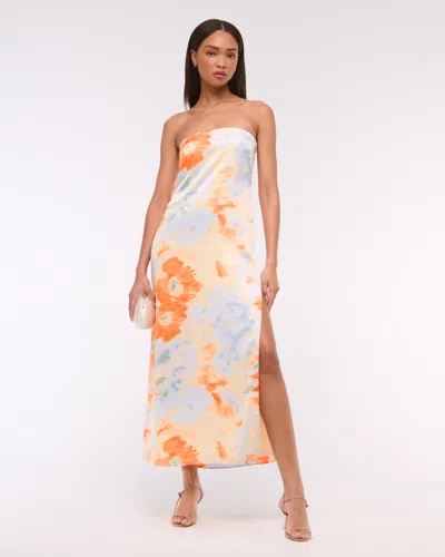 Abercrombie & Fitch The A&f Julia Strapless Slip Maxi Dress In Multi