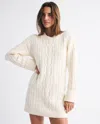 Abercrombie & Fitch The A&f Madeline Cable Mini Sweater Dress In Multi