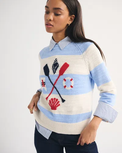 Abercrombie & Fitch The A&f Madeline Coastal Crew Sweater In Multi