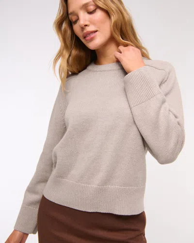 Abercrombie & Fitch The A&f Madeline Crew Sweater In Sand