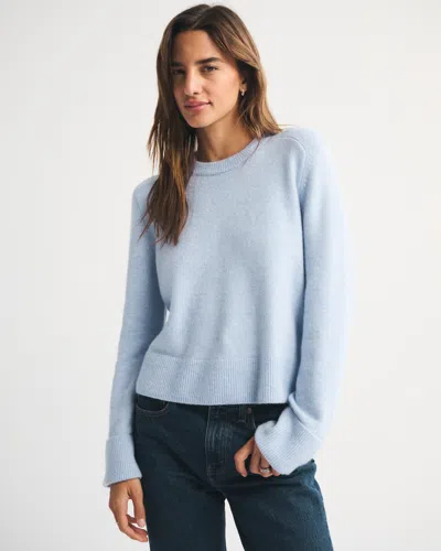 Abercrombie & Fitch The A&f Madeline Merino Wool-blend Crew Sweater In Blue
