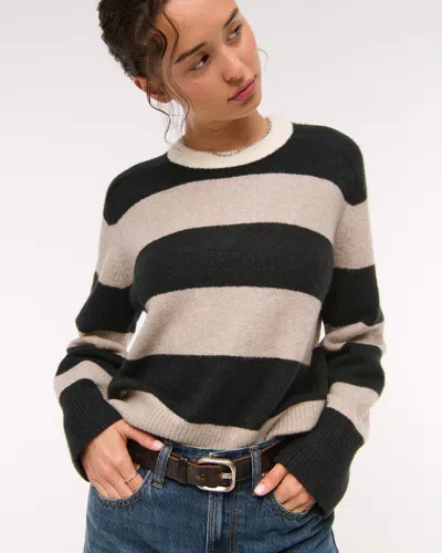 Abercrombie & Fitch The A&f Madeline Striped Crew Sweater