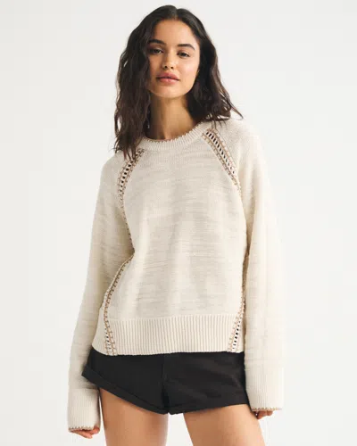 Abercrombie & Fitch The A&f Madeline Whipstitch Crew Sweater In Multi