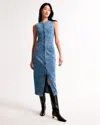 Abercrombie & Fitch The A&f Mara High-neck Vest Midi Dress In Blue