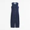 Abercrombie & Fitch The A&f Mara High-neck Vest Midi Dress In Blue