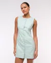 Abercrombie & Fitch The A&f Mara Linen-blend Mini Dress In Green