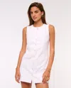 Abercrombie & Fitch The A&f Mara Linen-blend Mini Dress In White