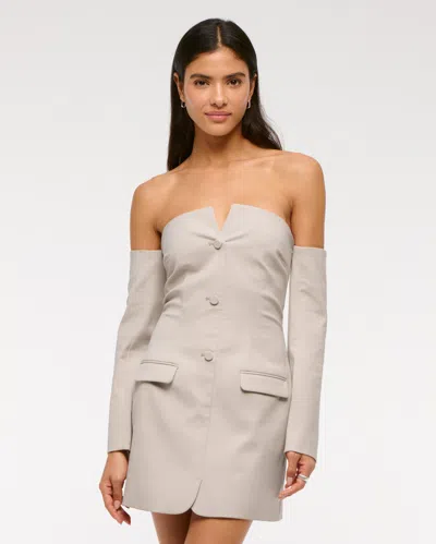 Abercrombie & Fitch The A&f Mara Off-the-shoulder Mini Dress In Gray