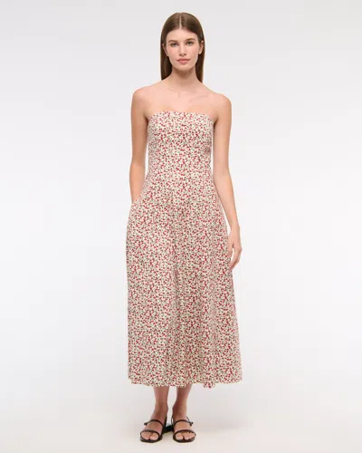 Abercrombie & Fitch The A&f Mila Strapless Midi Dress In White