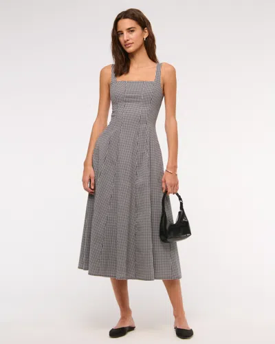 Abercrombie & Fitch The A&f Mila Stretch Midi Dress In Black