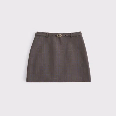 Abercrombie & Fitch The A&f Scarlett Forme Belted Mini Skort In Gray