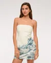 Abercrombie & Fitch The A&f Scarlett Strapless Linen-blend Skort In Blue