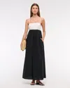 Abercrombie & Fitch Tie-back Babydoll Maxi Dress In Multi