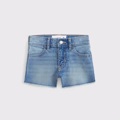 Abercrombie & Fitch Kids' Toddler Embroidered Denim Shorts In Blue