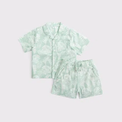 Abercrombie & Fitch Kids' Toddler Short-sleeve Shirt & Shorts Set In Blue