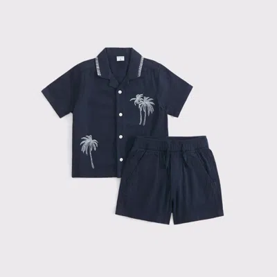Abercrombie & Fitch Kids' Toddler Short-sleeve Shirt & Shorts Set In Blue
