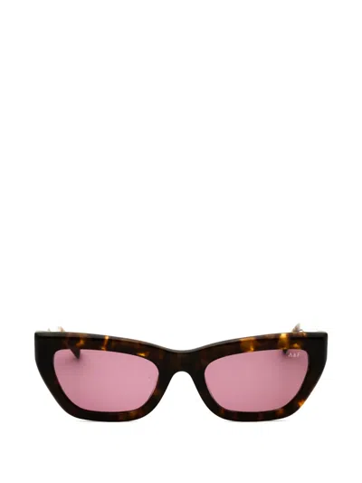 Abercrombie & Fitch Tortoiseshell-effect Cat-eye Sunglasses In Brown