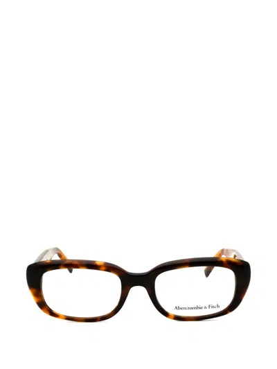 Abercrombie & Fitch Tortoiseshell-effect Oval-frame Glasses In Brown