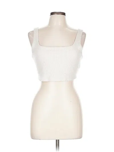 Pre-owned Abercrombie & Fitch Tube Top Ivory Strapless Neckline Tops In White