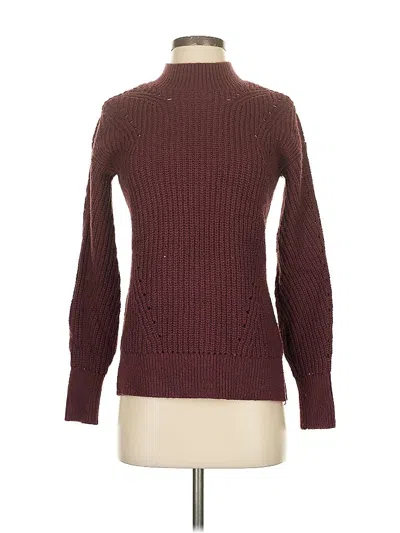 Pre-owned Abercrombie & Fitch Turtleneck Sweater In Burgundy