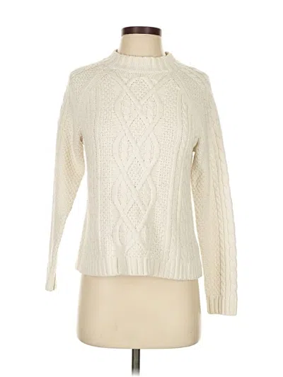 Pre-owned Abercrombie & Fitch Turtleneck Sweater In White