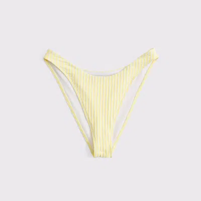 Abercrombie & Fitch Ultra High Leg Cheeky Bikini Bottom In Yellow
