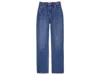 Abercrombie & Fitch Ultra Jeans Womens Blue High-rise Straight Leg 90s Erk998 In Blue