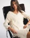 Abercrombie & Fitch V-neck Fringe Mini Sweater Dress In Multi