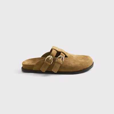 Abercrombie & Fitch Vegan Suede Clogs In Brown