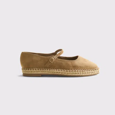 Abercrombie & Fitch Vegan Suede Espadrille Flats In Brown