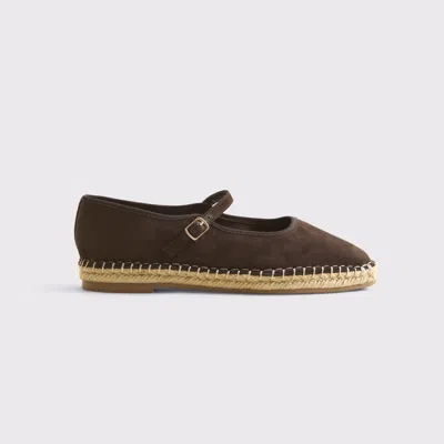 Abercrombie & Fitch Vegan Suede Espadrille Flats In Brown