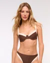 Abercrombie & Fitch Wide Strap Underwire Bikini Top In Brown