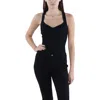 Abercrombie & Fitch Womens Ribbed Knit Thong Bodysuit In Black