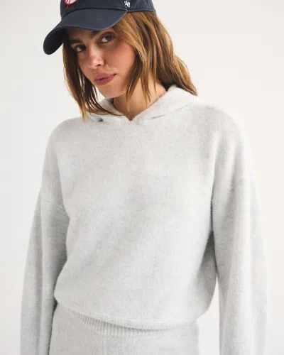Abercrombie & Fitch Wool-blend Sweater Hoodie In Gray