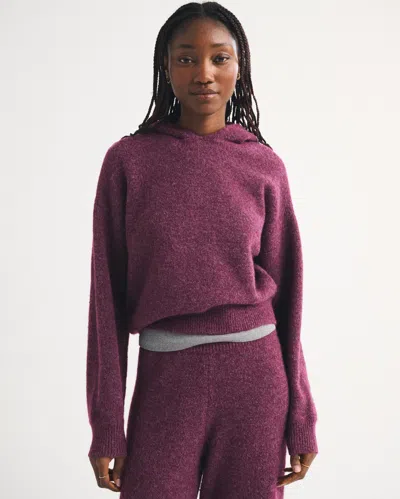 Abercrombie & Fitch Wool-blend Sweater Hoodie In Purple