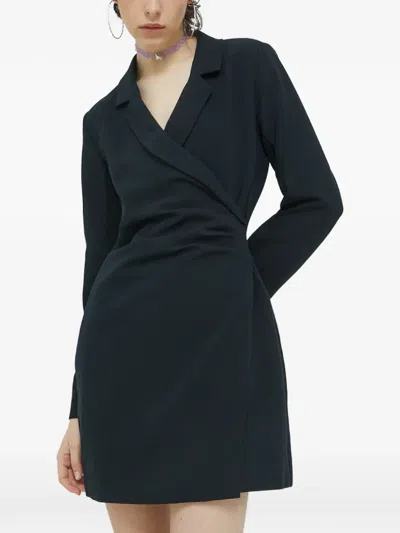 Abercrombie & Fitch Wrap Mini Dress In Black