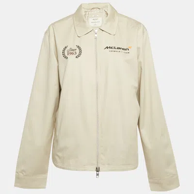 Pre-owned Abercrombie & Fitch X Mclaren Beige Gabardine Windbreaker Jacket M In Sand