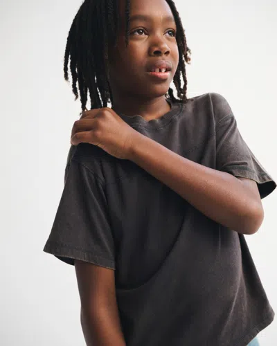 Abercrombie & Fitch Kids' Yoke Tee In Gray