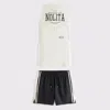 Abercrombie & Fitch Ypb Active Cotton-blend Muscle Tank & Motiontek Retro Short Set In White