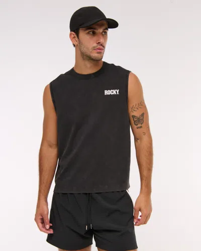 Abercrombie & Fitch Ypb Active Heavyweight Cotton Tank In Black