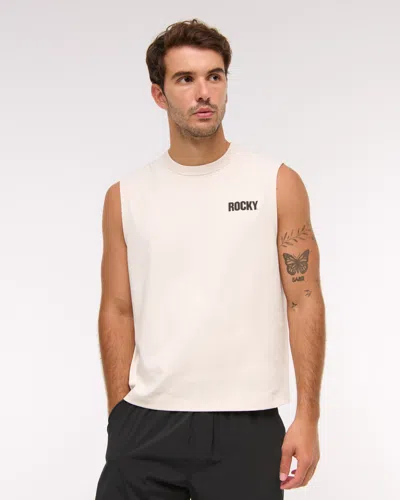 Abercrombie & Fitch Ypb Active Heavyweight Cotton Tank In White