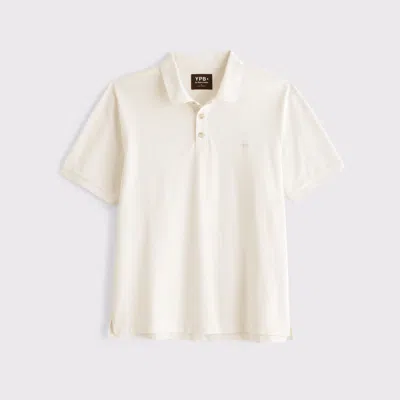 Abercrombie & Fitch Ypb Fitted Short Sleeve Polo In White