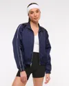 Abercrombie & Fitch Ypb Active Satin Track Jacket In Blue