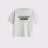 Abercrombie & Fitch Ypb Heavyweight Cotton Pump Cover Tee In Silver